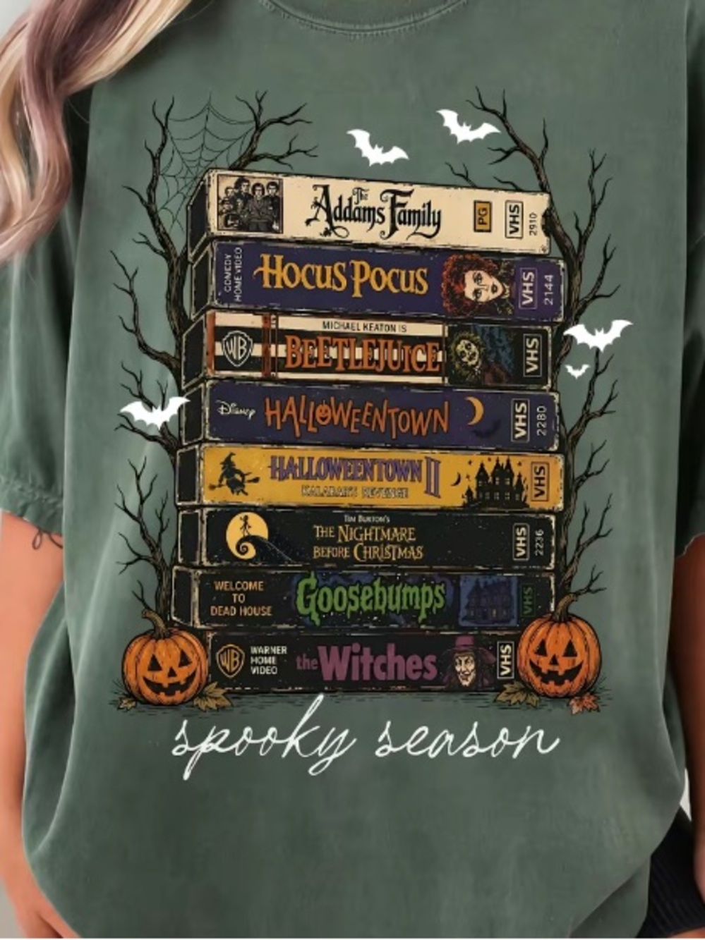 Moss Green "Spooky Season" Graphic Tee - Picture 2 of 2